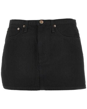 Agolde 'Keira' Denim Mini Skirt - Black