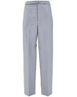 Lemaire Wool-Blend Pants With Belt - Gray