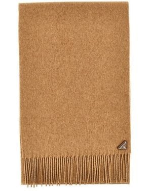 Prada Silk And Cashmere Scarf - Brown