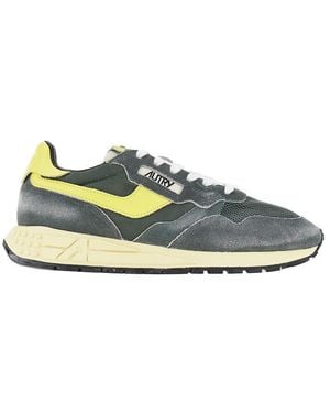 Autry Suede And Nylon Reelwind Low Sneakers - Blue