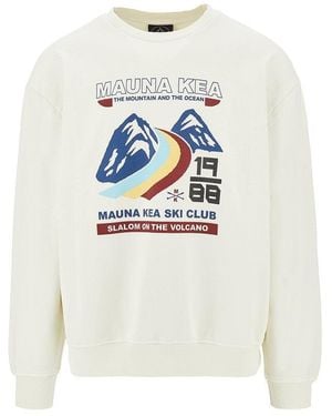 Mauna Kea 'Slalom On The Volcano' Crewneck Sweatshirt - White