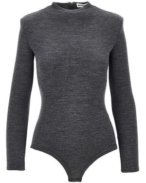 Jil Sander Wool Jersey Bodysuit - Gray