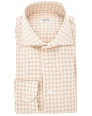 Borriello Cotton Flannel Shirt - Natural