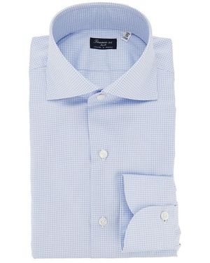 Finamore 1925 'Milano' Cotton Shirt - Blue