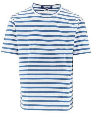 Junya Watanabe Striped Boxy Fit T-Shirt - Blue