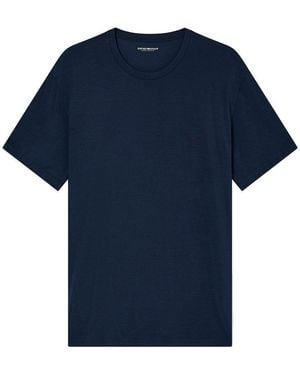 EA BODYWEAR Stretch Modal Crewneck T-Shirt - Blue