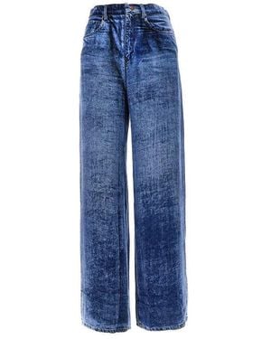 Pierre Louis Mascia Denim Effect Velvet Pants - Blue