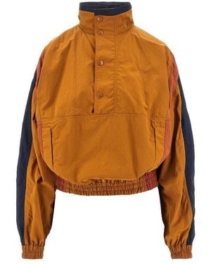 Saint Laurent Nylon Faille 'Cassandre' Blouson - Brown