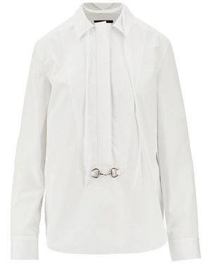 Gucci Poplin Shirt With Horsebit Detail - White