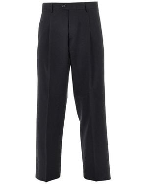 BRERAS Milano 'Orazio' Wool Trousers With Dart - Black