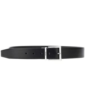 Prada Reversible Leather Belt - Black