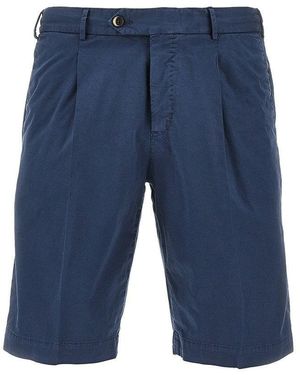 PT Torino Stretch Cotton And Line Shorts - Blue