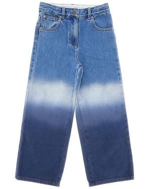 Stella McCartney Faided Wide-Leg Jeans Kids 14 - Blue