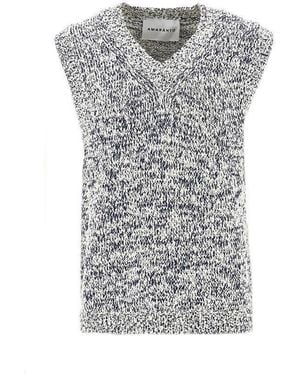 Amaranto Mouliné Knit Vest - Grey