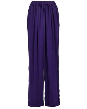 Alaïa Alaia Elasticated Waist Cady Trousers - Purple