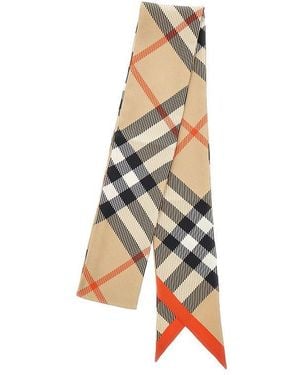 Burberry Check Silk Scarf - Multicolour