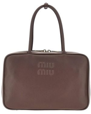 Miu Miu 'Beau' Leather Bag - Brown