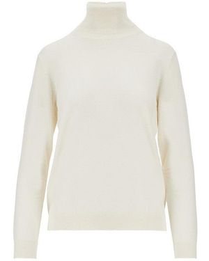 Weekend by Maxmara Silk And Wool-Blend Knitted Turtleneck - White