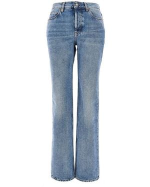 Saint Laurent 'Nico' Low-Rise Jeans - Blue