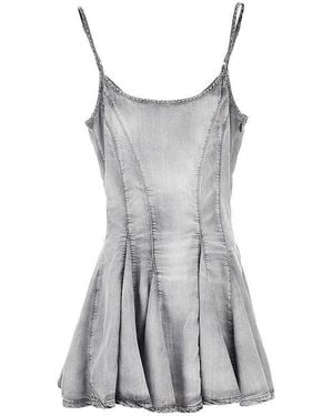 DIESEL 'De-Spoky- Denim Mini Dress - Grey