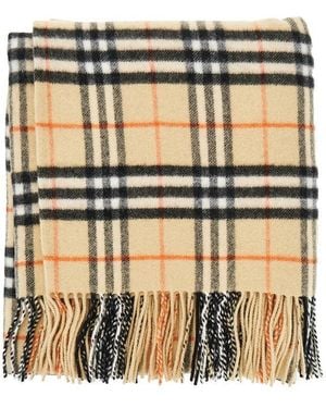 Burberry Check Wool And Cashmere Cape - Metallic