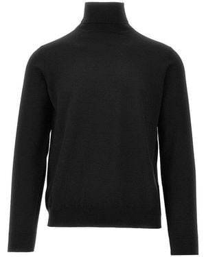THE PULL Merino Wool Knitted Turtleneck - Black