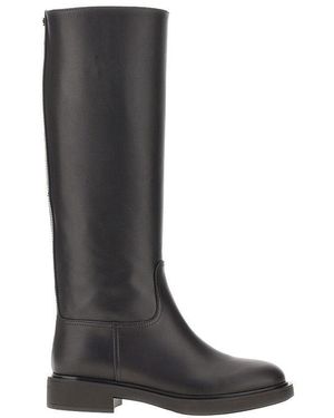 Gianvito Rossi 'Ascott' Leather Boots - Black