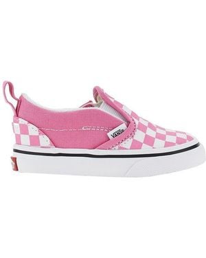 Vans Chekerboard Canvas Slip-On Trainers Kids - Pink