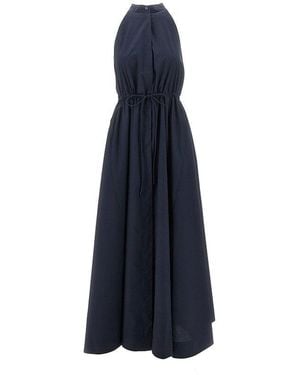 Emporio Armani Cotton Poplin Long Dress - Blue