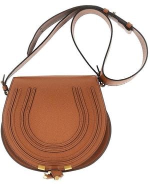 Chloé Grained Leather 'Marcie' Saddle Bag - Brown