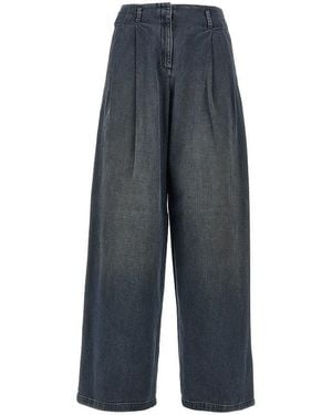 Golden Goose 'Flavia' Wide Leg Trousers - Blue