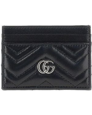 Gucci 'Gg Marmont' Leather Cardholder - Black