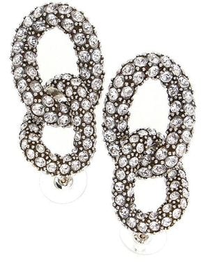 Isabel Marant 'Funky Ring' Earrings With Rhinestones - Metallic