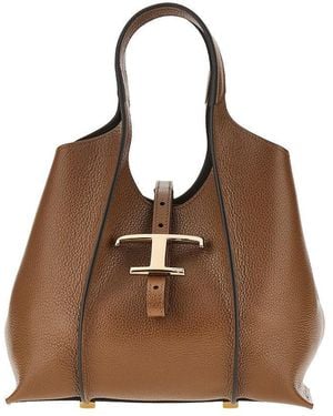 Tod's Mini 'T Timeless' Shopping Bag - Brown
