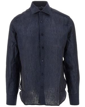 Herno Summer Linen Shirt - Blue