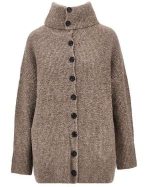 Emporio Armani Knitted Cardigan - Brown