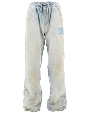 Amiri Relaxed Fit Jeans With Drawstring - Gray