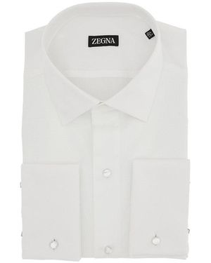 ZEGNA Cotton Tuxedo Shirt - White