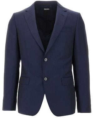 ZEGNA Single-Breated Tailored Suit - Blue