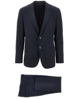 Giorgio Armani 'Soho' Virgin Wool Tailored Suit - Blue