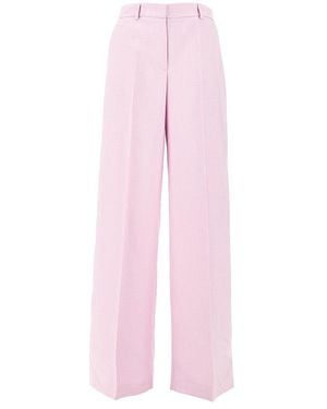 MSGM Canvas Wide Leg Tailored Pants - Pink