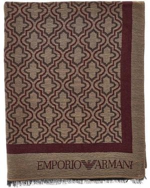 Emporio Armani Viscose Modal Scarf - Brown