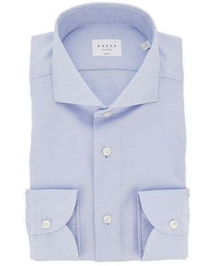 Xacus Cotton Tailor Fit 'Travel' Shirt - Blue