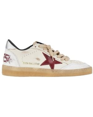 Golden Goose 'Ballstar' Leather Trainers - Brown