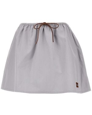 Miu Miu Panama Mini Skirt - Grey