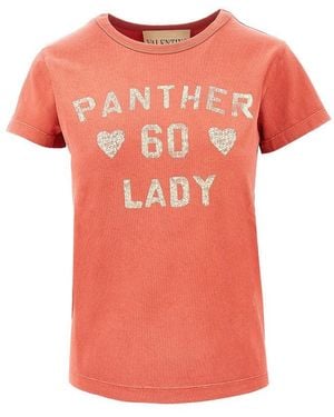 Valentino 'Panther Lady' Printed T-Shirt - Pink