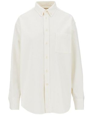 Phoebe Philo Cotton Denim Shirt - White