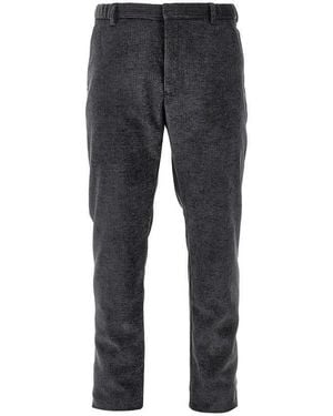 Emporio Armani Textured Velvet Trousers - Black