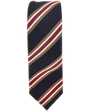 Emporio Armani Silk Necktie With Jacquard Motif - Blue