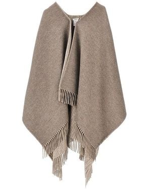 Fendi Wool And Cashmere Double-Face Cape - Brown